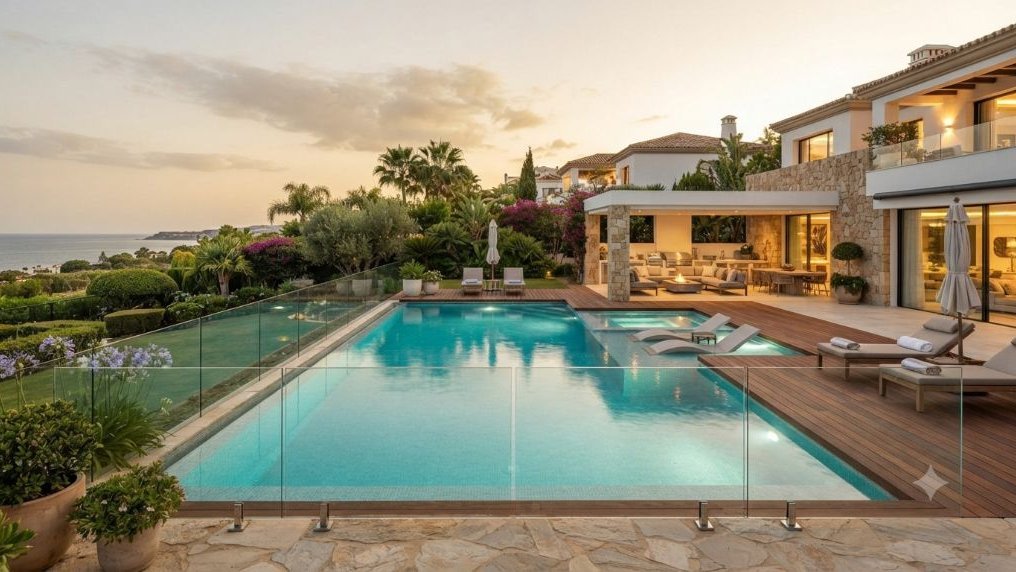 Frameless glass pool fence