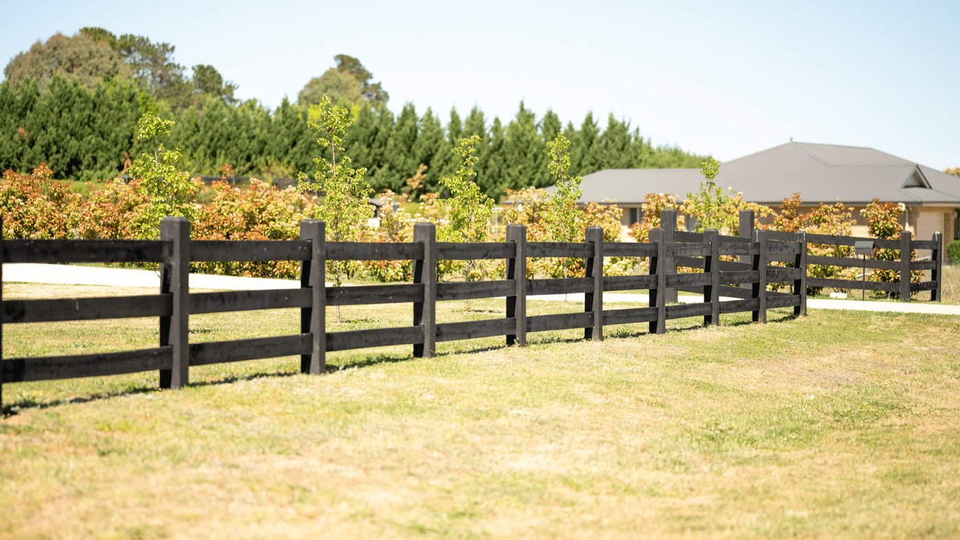 Rural post-and-rail fencing on a lifestyle block